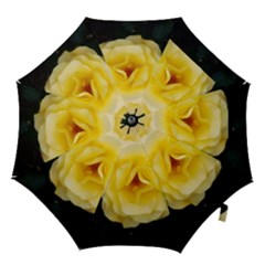 Pale Yellow Rose Hook Handle Umbrellas (large) by okhismakingart