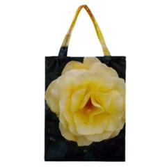 Pale Yellow Rose Classic Tote Bag by okhismakingart