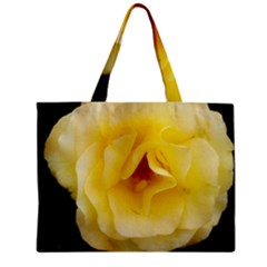 Pale Yellow Rose Zipper Mini Tote Bag by okhismakingart