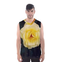 Pale Yellow Rose Men s Basketball Tank Top by okhismakingart