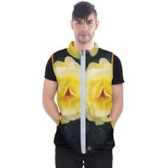 Pale Yellow Rose Men s Puffer Vest by okhismakingart