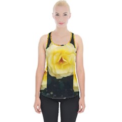 Pale Yellow Rose Piece Up Tank Top by okhismakingart