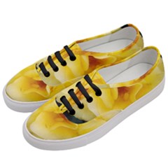 Pale Yellow Rose Women s Classic Low Top Sneakers by okhismakingart