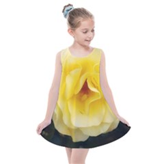 Pale Yellow Rose Kids  Summer Dress by okhismakingart