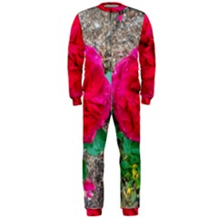 Folded Red Rose Onepiece Jumpsuit (men)  by okhismakingart