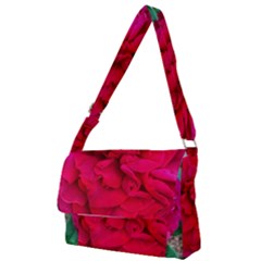 Folded Red Rose Full Print Messenger Bag by okhismakingart