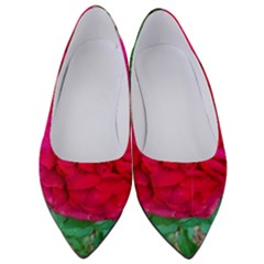 Folded Red Rose Women s Low Heels by okhismakingart