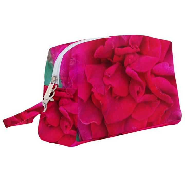 Folded Red Rose Wristlet Pouch Bag (Large)