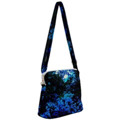 Cascade Of Flowers Zipper Messenger Bag by okhismakingart