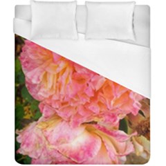 Folded Pink And Orange Rose Duvet Cover (california King Size) by okhismakingart