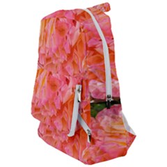 Folded Pink And Orange Rose Travelers  Backpack