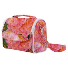 Folded Pink And Orange Rose Satchel Shoulder Bag