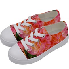 Folded Pink And Orange Rose Kids  Low Top Canvas Sneakers by okhismakingart