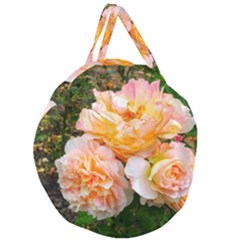 Bunch Of Orange And Pink Roses Giant Round Zipper Tote by okhismakingart