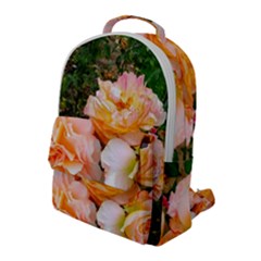 Bunch Of Orange And Pink Roses Flap Pocket Backpack (large) by okhismakingart