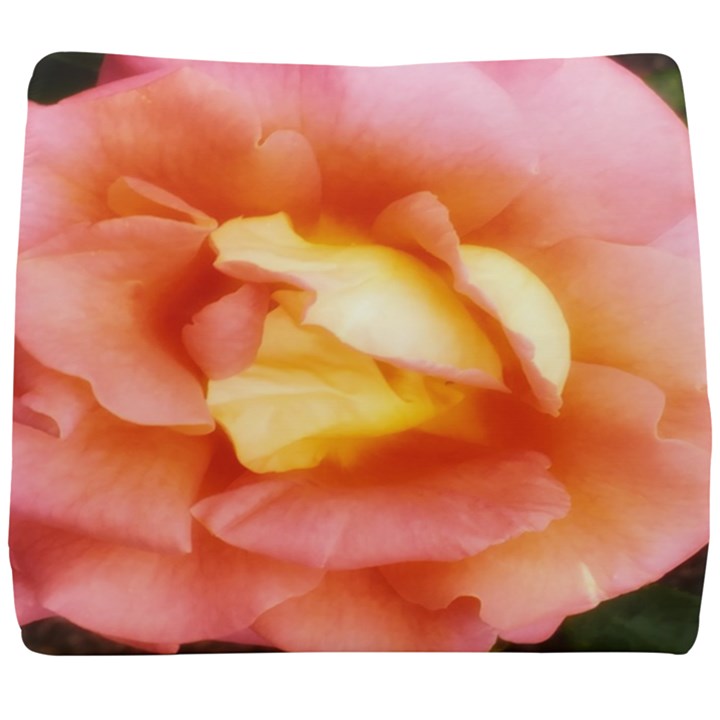 Light Orange and Pink Rose Seat Cushion