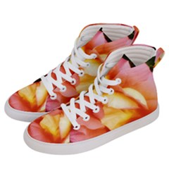 Light Orange And Pink Rose Men s Hi-top Skate Sneakers by okhismakingart