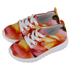 Light Orange And Pink Rose Kids  Lightweight Sports Shoes by okhismakingart