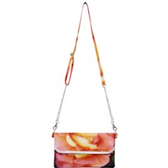 Light Orange And Pink Rose Mini Crossbody Handbag by okhismakingart