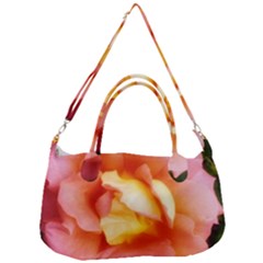 Light Orange And Pink Rose Removal Strap Handbag