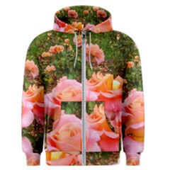 Pink Rose Field Men s Zipper Hoodie by okhismakingart