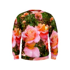 Pink Rose Field Kids  Sweatshirt by okhismakingart