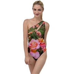 Pink Rose Field To One Side Swimsuit by okhismakingart