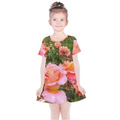 Pink Rose Field Kids  Simple Cotton Dress by okhismakingart