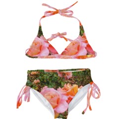 Pink Rose Field Kids  Classic Bikini Set by okhismakingart