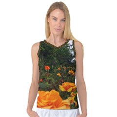 Orange Rose Field Women s Basketball Tank Top by okhismakingart