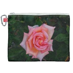 Pink Angular Rose Canvas Cosmetic Bag (xxl) by okhismakingart