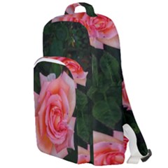 Pink Angular Rose Double Compartment Backpack by okhismakingart