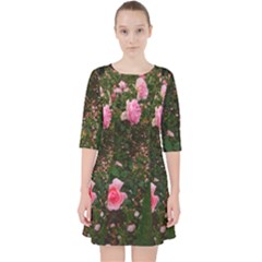 Pink Rose Field (sideways) Pocket Dress by okhismakingart