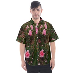 Pink Rose Field (sideways) Men s Short Sleeve Shirt