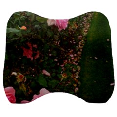 Pink Rose Field (sideways) Velour Head Support Cushion by okhismakingart