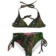 Pink Rose Field (sideways) Kids  Classic Bikini Set by okhismakingart