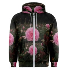 Pink Rose Field Ii Men s Zipper Hoodie by okhismakingart