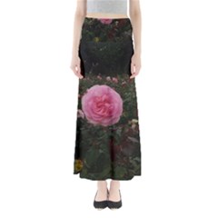 Pink Rose Field Ii Full Length Maxi Skirt by okhismakingart