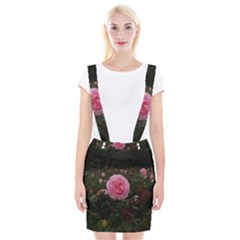 Pink Rose Field Ii Braces Suspender Skirt by okhismakingart