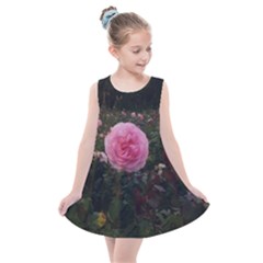 Pink Rose Field Ii Kids  Summer Dress by okhismakingart