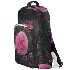 Pink Rose Field Ii Double Compartment Backpack by okhismakingart