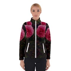 Round Pink Rose Winter Jacket by okhismakingart