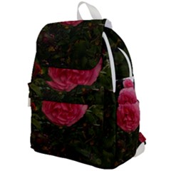 Round Pink Rose Top Flap Backpack by okhismakingart