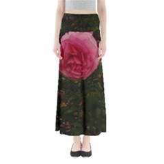 Round Pink Rose Full Length Maxi Skirt by okhismakingart