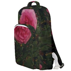 Round Pink Rose Double Compartment Backpack by okhismakingart