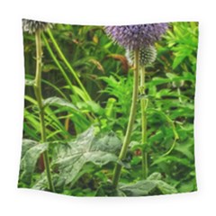 Purple Spherical Flower Square Tapestry (large)