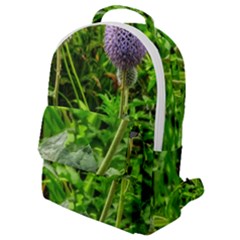 Purple Spherical Flower Flap Pocket Backpack (small) by okhismakingart