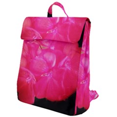 Single Geranium Blossom Flap Top Backpack