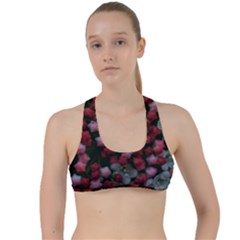 Floral Stars Criss Cross Racerback Sports Bra by okhismakingart