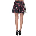 Floral Stars -Dark Red Skater Skirt View2